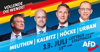 Wahlkampfauftakt in Cottbus