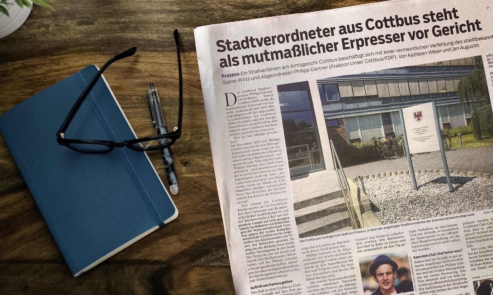 Cottbuser Philipp Gärtner wegen Erpressung vor Gericht