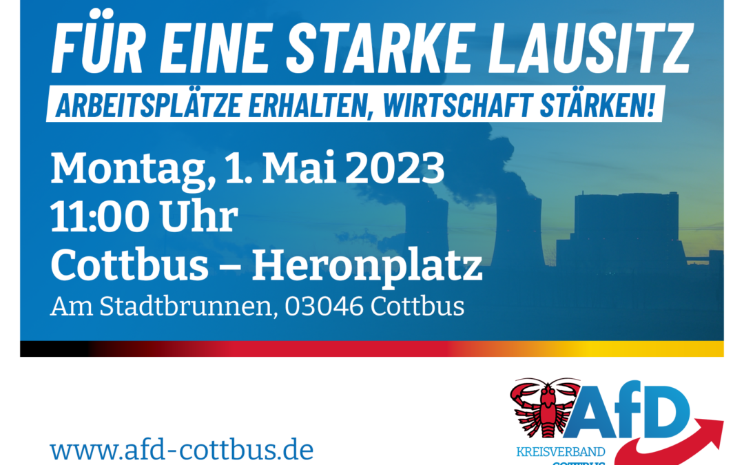 1. Mai-Demo in Cottbus: Für eine starke Lausitz!