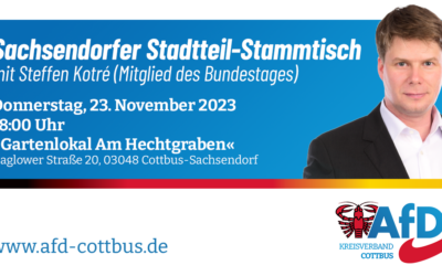 Sachsendorfer Stadtteil-Stammtisch am 23. November 2023