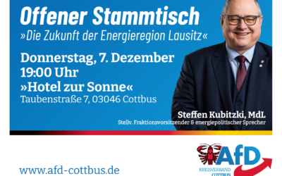 Offener Stammtisch der AfD Cottbus am 7. Dezember 2023